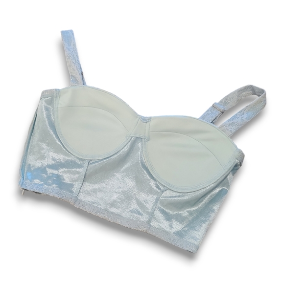 Haute Monde Lace Corset Cropped Top Size Medium - Picture 10 of 16